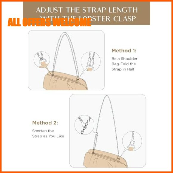 Vegan Leather Evening Clutch with Detachable Chain Strap for Formal Events